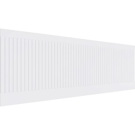 Ekena Millwork 32"H x 94 1/2"W Beadboard PVC Wainscot Paneling Kit WPK32X94BBD